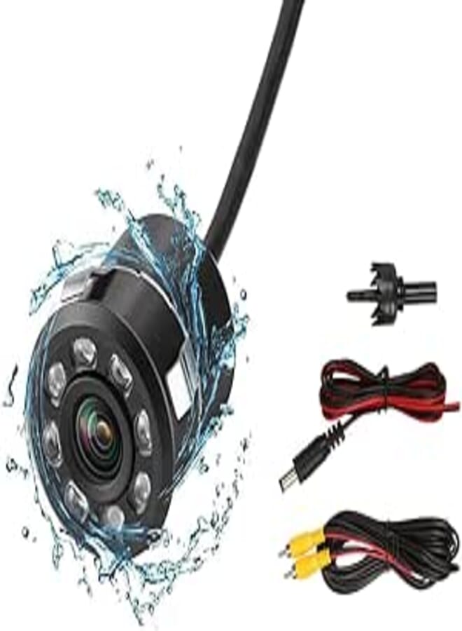 Audio Wheels' 8 LED Night Vision Car Back Rearview HD Waterproof reverce Camera. It's Your Ultimate Vehicle Backup Solution, ensuring Safety and Precision in Reverse for All Types of Cars